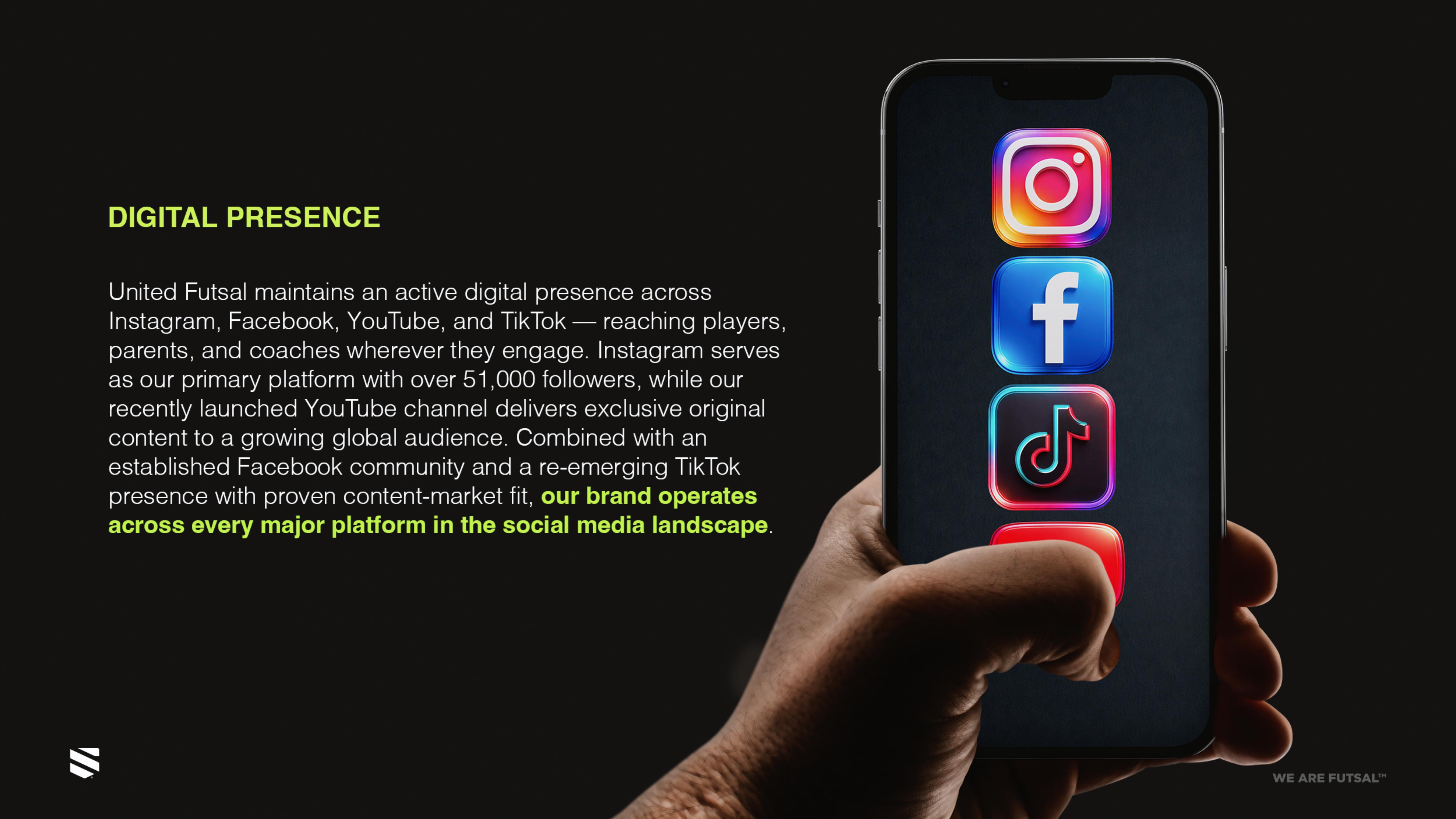 Digital Presence — Instagram, Facebook, YouTube, TikTok